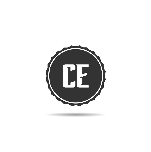 Letra inicial Diseño de plantilla de logotipo CE
 - Vector, Imagen
