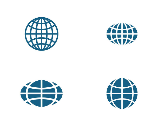 ワイヤ世界のロゴのテンプレート ベクトル アイコン イラスト - ベクター画像