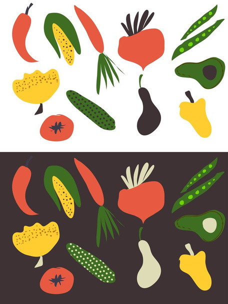 あなたのデザインのための野菜 - ベクター画像