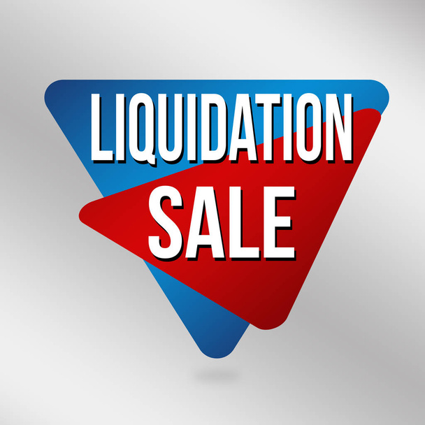 Liquidation sale sign or label for business promotion, vector illustration - Vector, Image