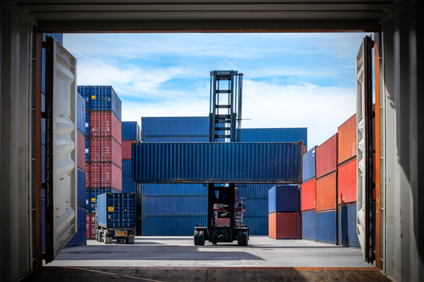 Logistik Import Export Hintergrund, Business Logistic Konzept, Import und Export Konzept - Foto, Bild