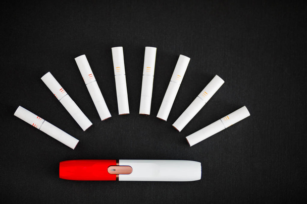 Electronic cigarettes, technology cigarette,. Tobacco system IQOS. - Фото, изображение