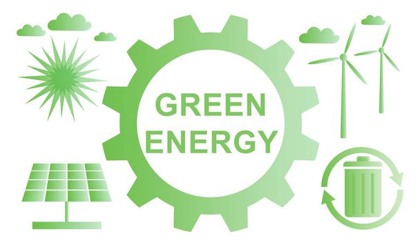 A zöld energia koncepciójának szemléltetése - Fotó, kép