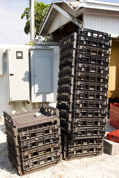 Stacked crates - Photo, Image