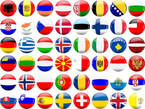 Bandeiras da Europa
 - Vetor, Imagem