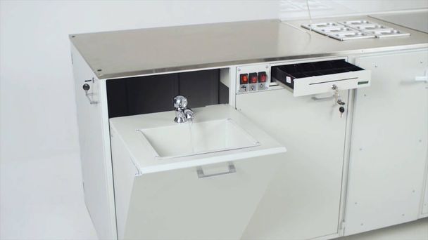 Modern kitchen interior with electric. Clip. Futuristic kitchen set - Φωτογραφία, εικόνα