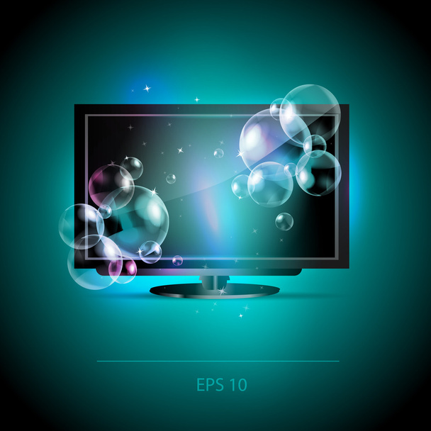 Moniteur TV LCD vectoriel avec bulles
 - Vecteur, image