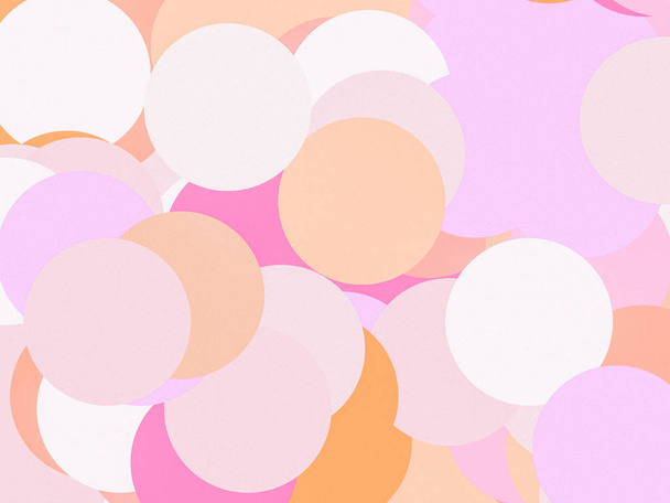 textured abstract minimalist pink illustration with circles useful as a background - Photo, Image