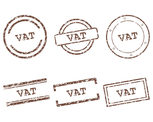 BTW-postzegels op wit - Vector, afbeelding