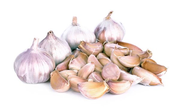 Dried Garlic on white background - Photo, Image