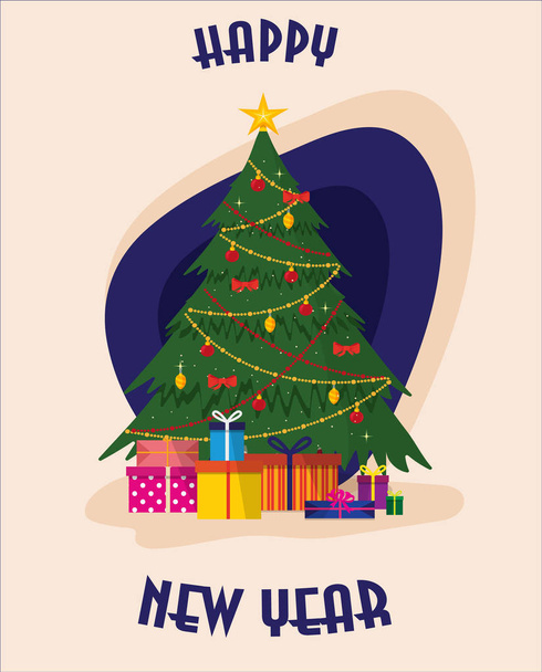 New Year greeting card - Vektor, obrázek