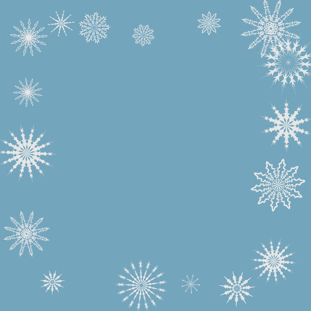 Nowy rok tło wektor z spadające płatki śniegu - Wektor, obraz