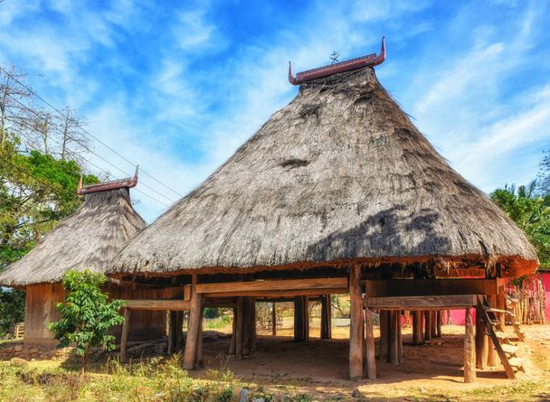 Παραδοσιακό σπίτι στο Ανατολικό Τιμόρ, Τιμόρ-Leste - Φωτογραφία, εικόνα