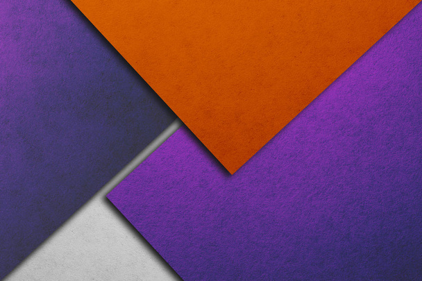 Behang van het ontwerp van het materiaal. Echt papier textuur. Grijstinten, paars en oranje - Foto, afbeelding