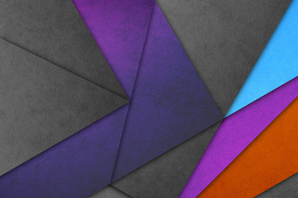 Carta da parati design materiale. Tessitura di carta vera. Tonalità grigie, viola, viola, arancio e blu
 - Foto, immagini