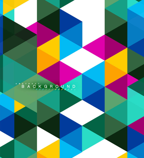 Triângulos multicoloridos fundo abstrato, mosaico azulejos conceito
 - Vetor, Imagem