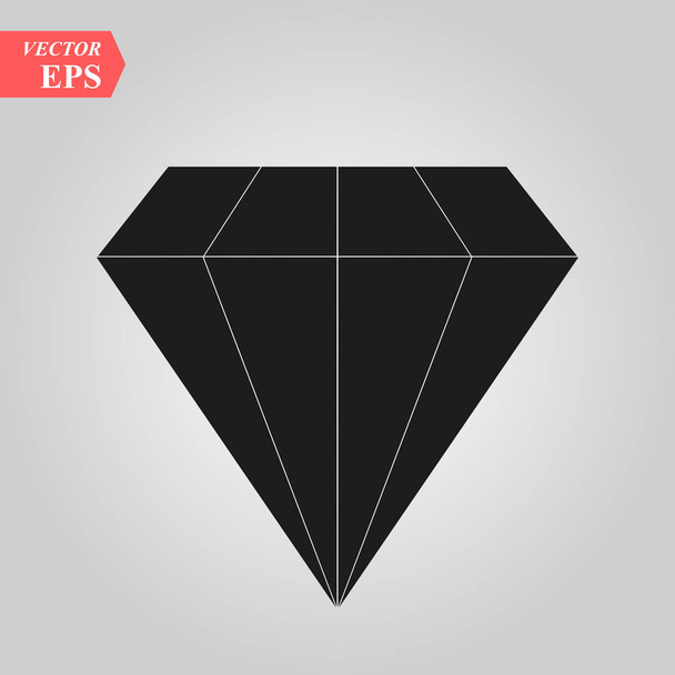 Diamant-Symbol im trendigen flachen Stil isoliert auf dem Hintergrund. Vektor-Illustration, Folge 10. - Vektor, Bild