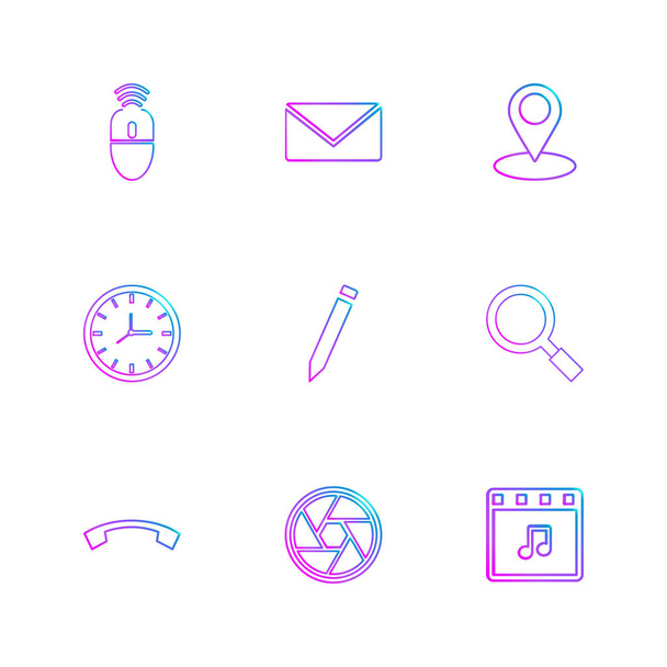 iconos de aplicación de vector plano minimalista sobre fondo blanco
 - Vector, imagen