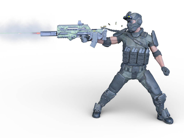 soldier/3D CG rendering of soldier - Zdjęcie, obraz