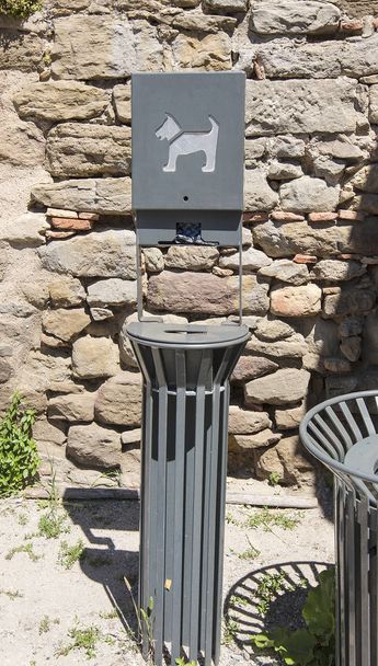 Zvířecí odpadní vak dávkovač od modré popelnice  - Fotografie, Obrázek