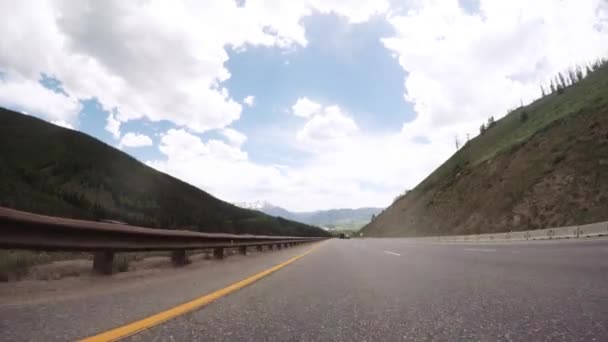 Driving West through the mountains on interstate highway I70 - Footage, Video