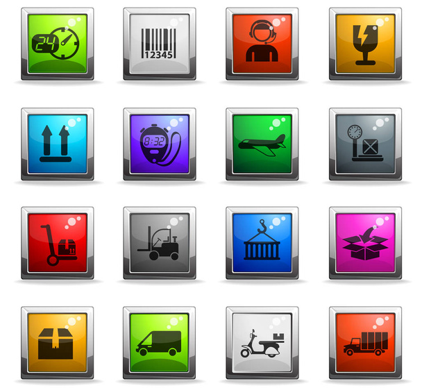 delivery icon set - Διάνυσμα, εικόνα