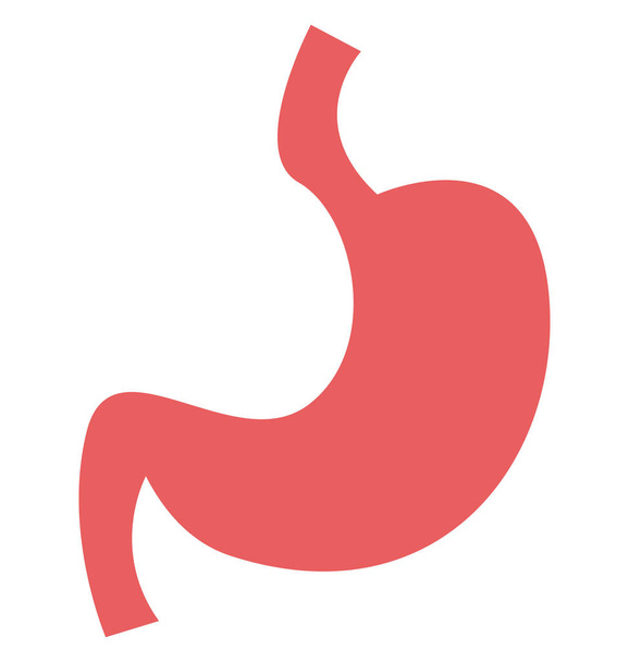 Stomach Color Isolated Vector Icon Fully Editable - Vector, Image