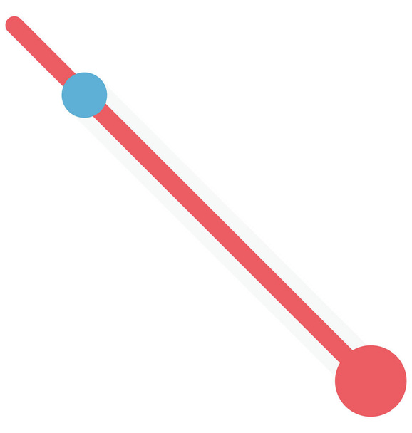 Термометр Цвет Цвет Изолированный векторный значок Полностью редактируемый
 - Вектор,изображение