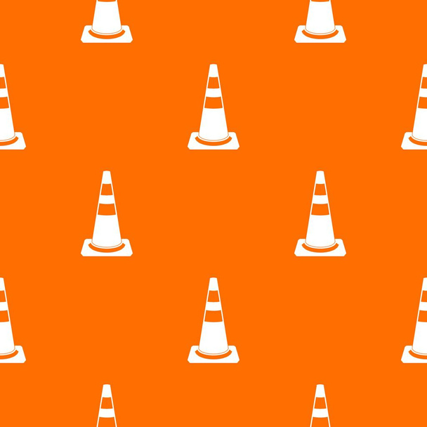 Traffic cone pattern seamless - Вектор,изображение