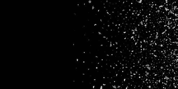 A csillogó ezüst részecskék, fekete - Vektor, kép