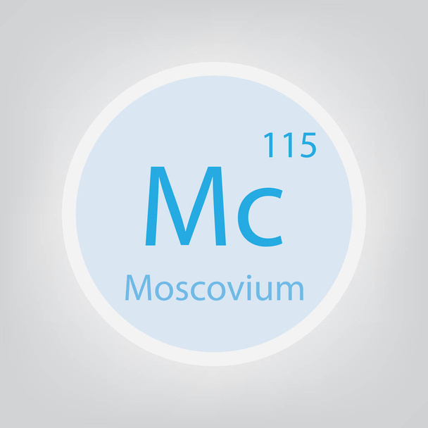 Moscovium Mc chemický prvek ikonu vektorové ilustrace - Vektor, obrázek