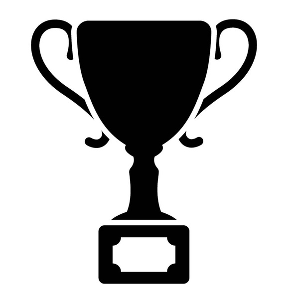 An award in a cup shape used as as victory symbol, trophy  - Вектор,изображение