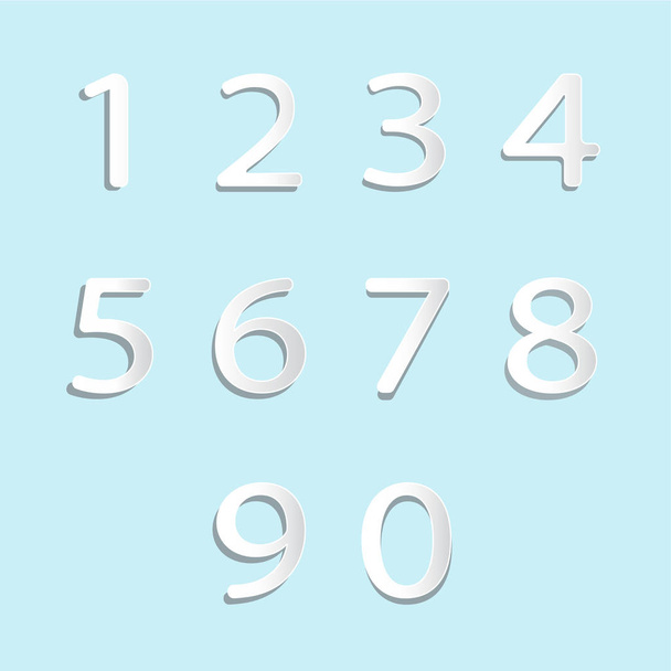 Set di dieci numeri da zero a nove, numeri impostati nell'illustrazione
. - Vettoriali, immagini