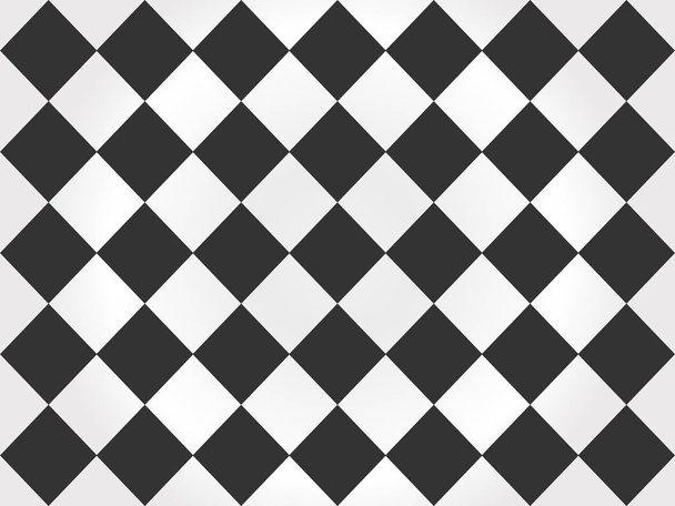 Μαύρο και άσπρο καρό πλακάκια δαπέδου - Διάνυσμα, εικόνα