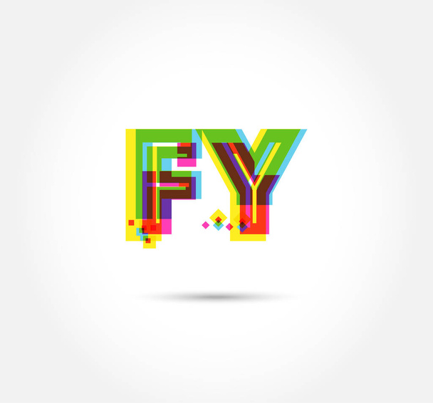 Letters logo Fy template for business banner - Vektor, Bild
