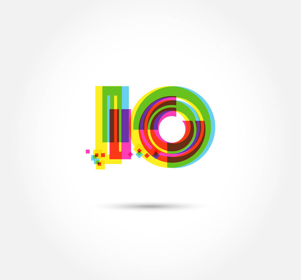 Letters logo Io template for business banner - Vector, imagen
