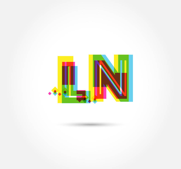 Letters logo Ln template for business banner - Vector, Imagen