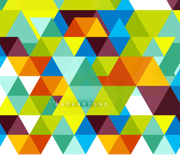 Çok renkli üçgenler arka plan, mozaik kavramı döşer. - Vektör, Görsel