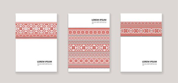 Background with an ethnic pattern.  Neutral cover for banners, posters, brochures and flyers. Vector. - Vector, Image