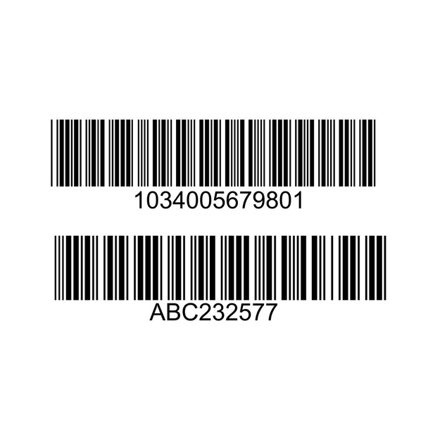Código de barras etiqueta quadrada no fundo branco
  - Vetor, Imagem