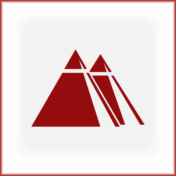 Pyramid vector web icon - Vector, Image