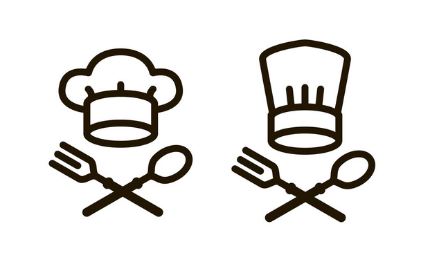Cocina, logotipo de la cocina o icono. Elementos del menú restaurante o cafetería. ilustración vectorial
 - Vector, imagen
