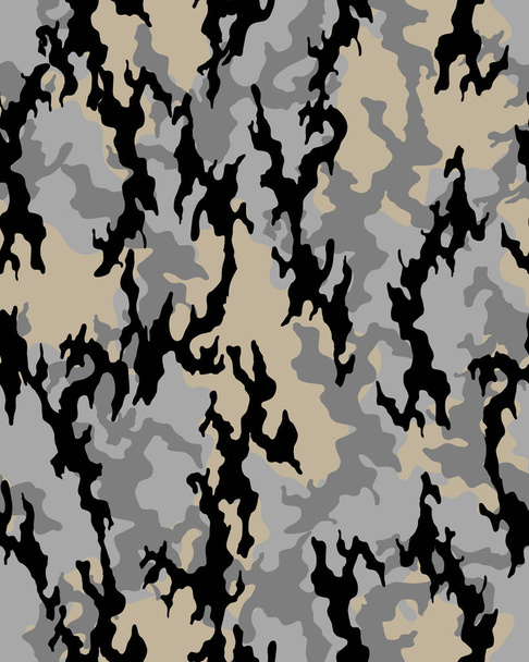 Modieus camouflage patroon, modevormgeving. Naadloze afbeelding - Vector, afbeelding