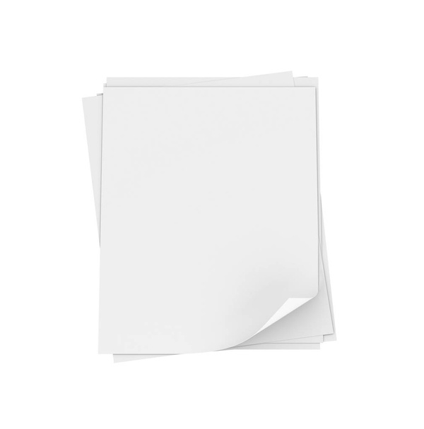 Livro branco isolado sobre fundo branco. ilustração 3d
. - Foto, Imagem