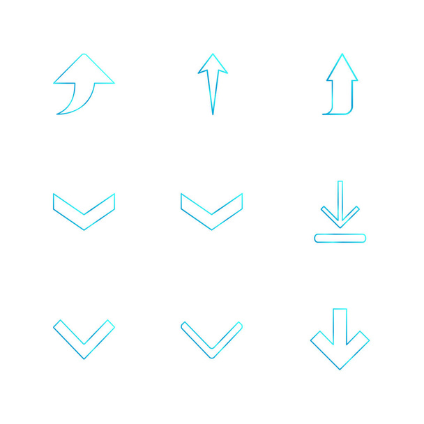 set of various theme app icons, vector illustrations - Vektör, Görsel