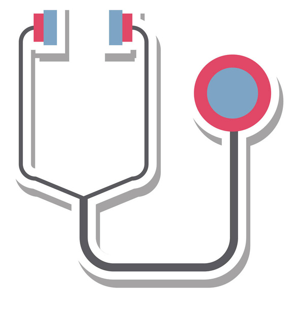 Stethoscope Color Isolated Vector Icon Fully Editable - Vector, Image