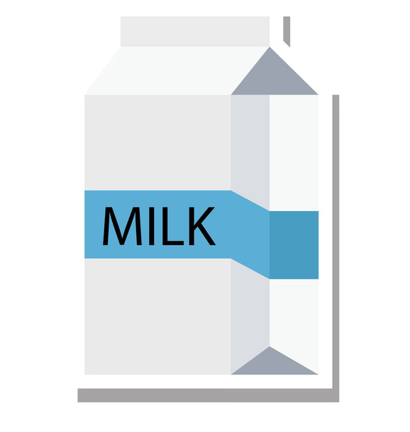 Цвет упаковки молока Цвет изолированный векторный значок Полностью редактируемый
 - Вектор,изображение