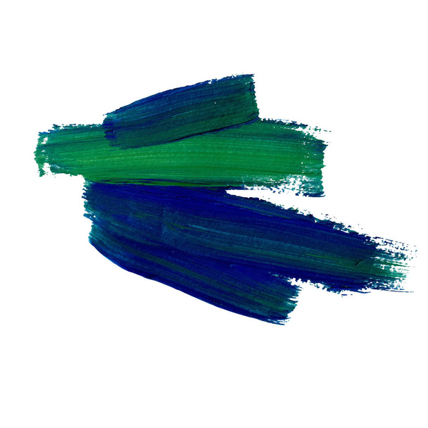 ブルー モーションの水彩絵の具汚れの分離の白い背景。動的なブラシ ストローク。ベクトル イラスト。テキストのアート抽象的な空間. - ベクター画像