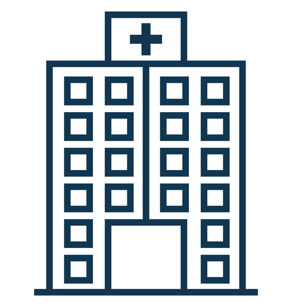 Hospital Isolated Isolated Vector Icon Fully Editable Fully Editable - Vector, Image
