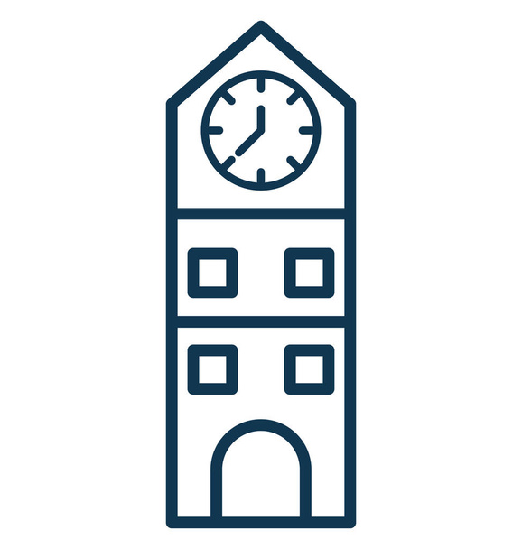  Clock Tower Isolated Isolated Vector Icon Fully Edly Edly
 - Вектор,изображение